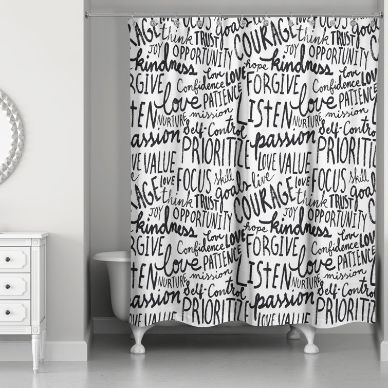 Trinx Wisdom Words Shower Curtain Wayfair Canada